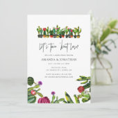 サボテン多肉夫婦シャワー 招待状 (スタンド正面)