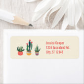 サボテン多肉性差出人住所ラベル ラベル (インサイチュ)