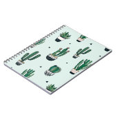 サボテン多肉株、手描きシームレスパターン。 ノートブック (左側)