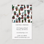 サボテン多肉植物性可愛い 名刺 (裏面)