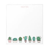 サボテン多肉植物 ノートパッド (正面)