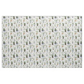 サボテン多肉植物&鉢植えボホパターン ファブリック (ヤード)