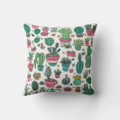 サボテン多肉模様 クッション (裏面)