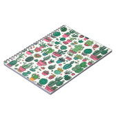 サボテン多肉模様 ノートブック (左側)