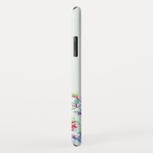 サボテン多肉水色幾何学モノグラム Case-Mate iPhoneケース (裏面/右)