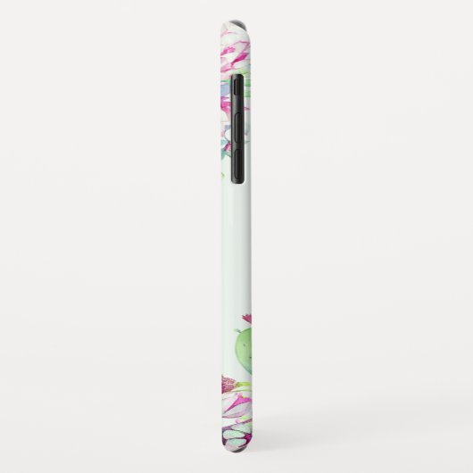 サボテン多肉水色幾何学モノグラム Case-Mate iPhoneケース (裏面/左)