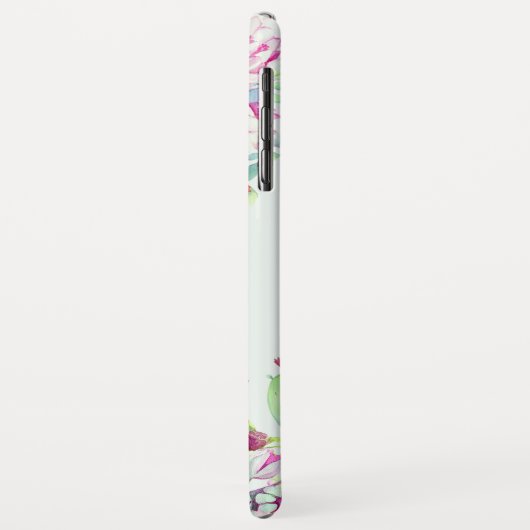 サボテン多肉水色幾何学モノグラム Case-Mate iPhoneケース (裏面/左)