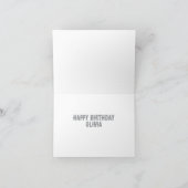 サボテン多肉水色折り誕生日カード サンキューカード (内部)