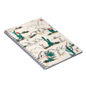 サボテン多肉類：ヴィンテージ砂漠フローラ。 ノートブック (右側)