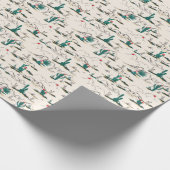 サボテン多肉類:ヴィンテージ砂漠フローラ。 ラッピングペーパー (角)