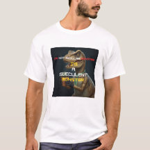 サボテン好きなモンスターのTシャツ おもしろT-Rexデザイン
