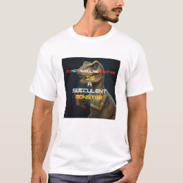 サボテン好きなモンスターのTシャツ おもしろT-Rexデザイン Tシャツ