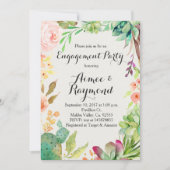 サボテン婚約招待状 招待状 (正面)