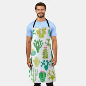 サボテン工場：ヴィンテージフローラセット。 エプロン (着用した状態)