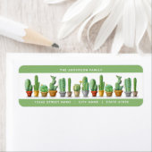 サボテン差出人住所ラベル ラベル (インサイチュ)