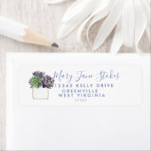 サボテン差出人住所多肉紫色 ラベル (インサイチュ)