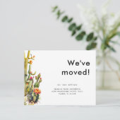 サボテン引っ越しました ポストカード (スタンド正面)