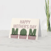 サボテン愛好家のためのハッピーマザーデイカード シーズンカード (正面)