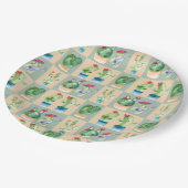 サボテン愛 – 水彩(2) ペーパープレート (アングル)