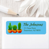 サボテン戻りパーソナライズされた住所 シール (インサイチュ)