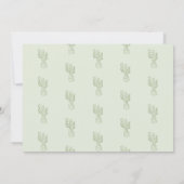 サボテン手描き赤ちゃんシャワーパステルグリーン 招待状 (裏面)