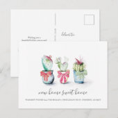 サボテン新しいホームスイートホームムービングアナウンセメント ポストカード (正面/裏面)