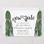 サボテン新規日付延滞結婚取消 招待状 (正面)