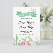 サボテン日付の結婚披露宴フィエスタカードを保存 セーブザデート (スタンド正面)