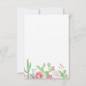 サボテン日付の結婚披露宴フィエスタカードを保存 セーブザデート (裏面)