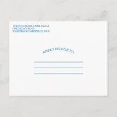 サボテン日付の結婚発表を保存 案内ポストカード (裏面)