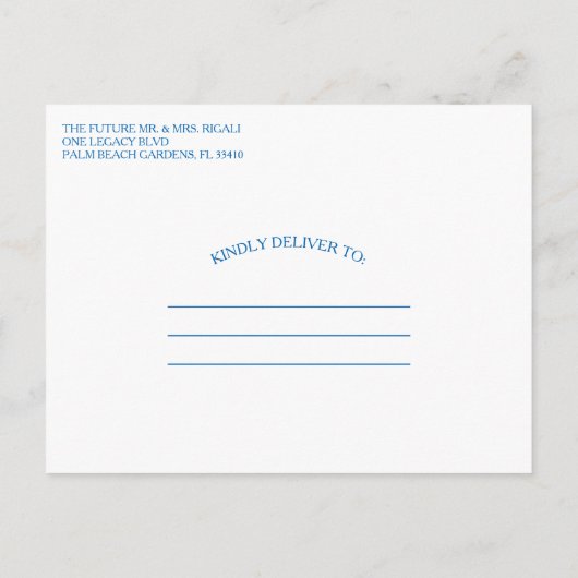 サボテン日付の結婚発表を保存 案内ポストカード (裏面)