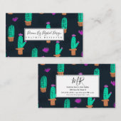 サボテン柄イベントフローリストStylist Designer 名刺 (正面/裏面)