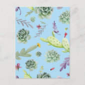 サボテン柄10 シーズンポストカード (正面)