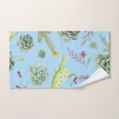 サボテン柄10 バスタオルセット (ハンドタオル)