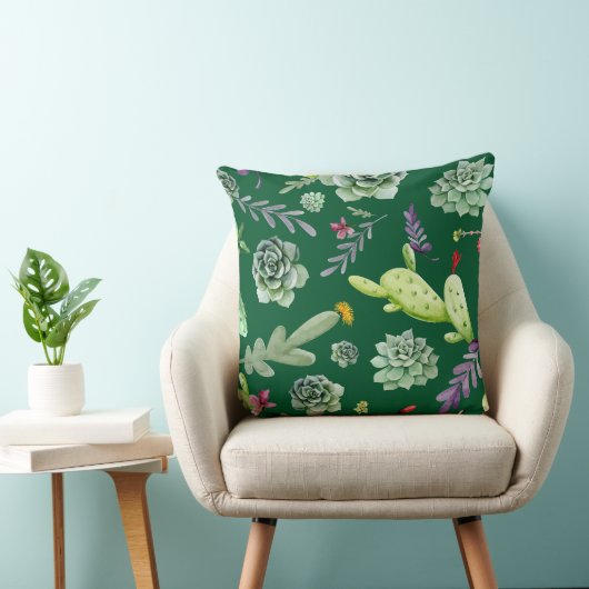 サボテン柄3 クッション (椅子)