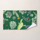 サボテン柄3 バスタオルセット (ハンドタオル)