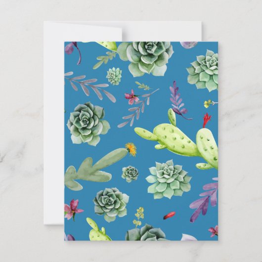 サボテン柄5 ノートカード (正面)