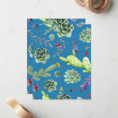 サボテン柄5 ノートカード (正面/裏面インサイチュ)