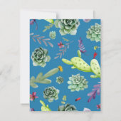 サボテン柄5 ノートカード (裏面)