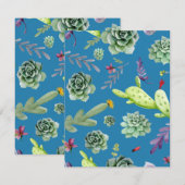 サボテン柄5 ノートカード (正面/裏面)