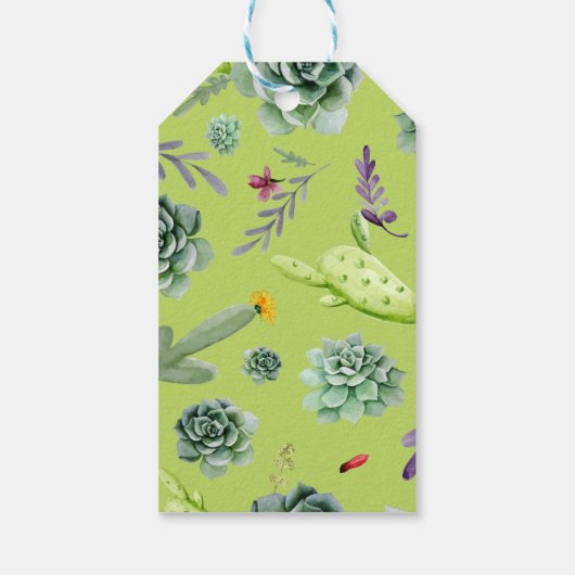 サボテン柄6 ギフトタグ (裏面)