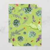 サボテン柄6 ポストカード (正面/裏面)