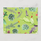 サボテン柄6 ポストカード (裏面)