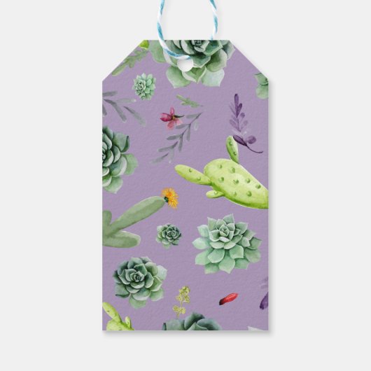 サボテン柄7 ギフトタグ (裏面)