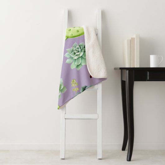 サボテン柄7 シェルパブランケット (インサイチュ)