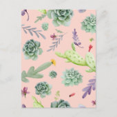 サボテン柄8 シーズンポストカード (正面)