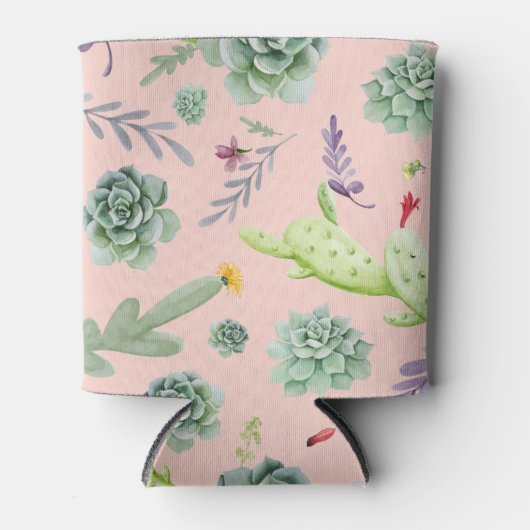 サボテン柄8 缶クーラー (正面)