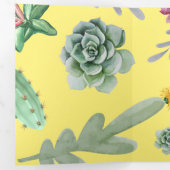 サボテン柄9 三つ折りクリスマスカード (内部最初)