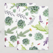 サボテン柄 サンキューカード (正面/裏面)