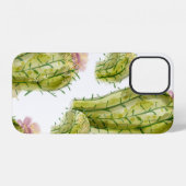 サボテン柄 水彩画 iPhoneケース (裏面横)